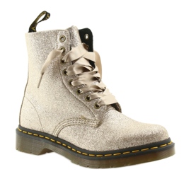 Dr. Martens 1460 PASCAL GLITTER PALE GOLD de aur 1