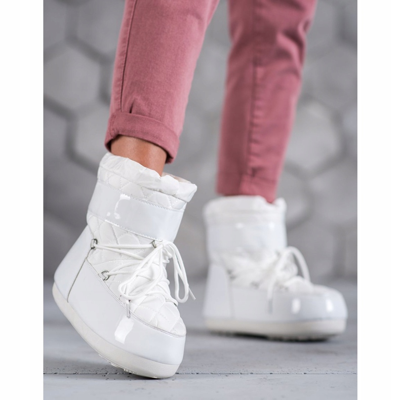 Cizme de zăpadă la modă alb 1