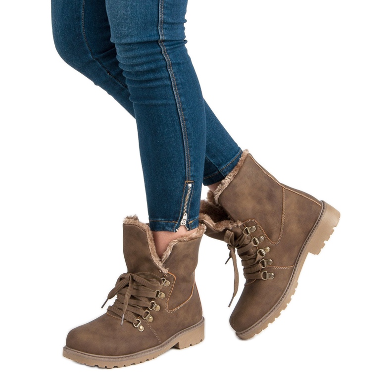 Super Me Cizme calde maro 2