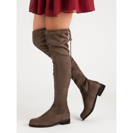 Super Me Cizme peste genunchi la modă maro 1 Super Me Cizme peste genunchi la modă maro 1