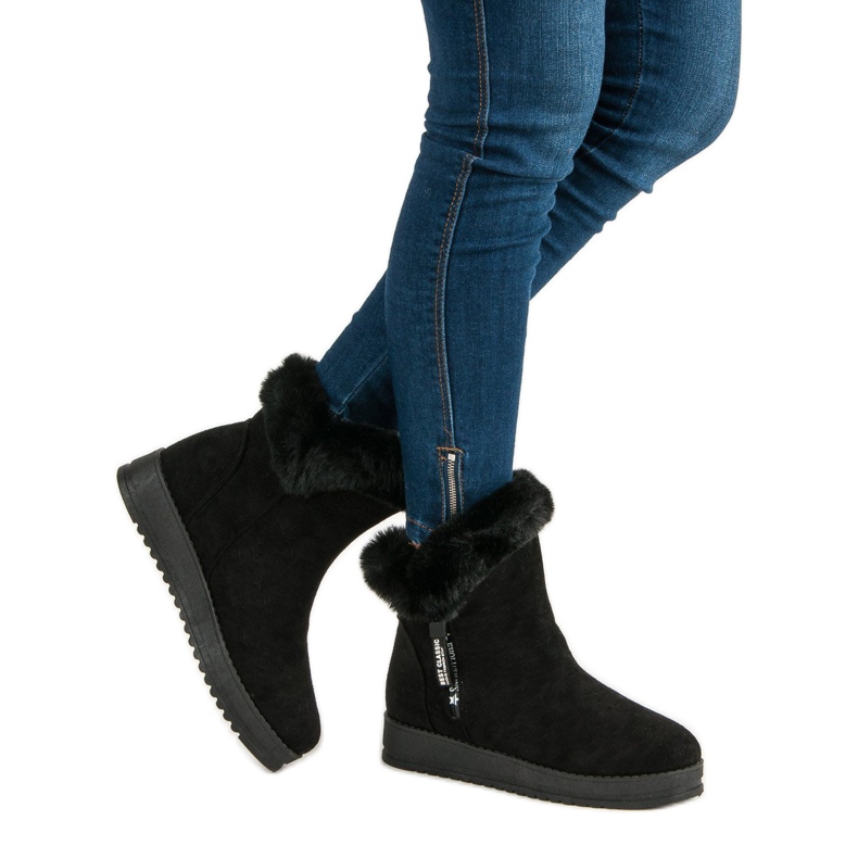 Cizme sportive calde negru 1 Cizme sportive calde negru 1