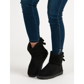 Queentina Mukluki negru cu arc 1