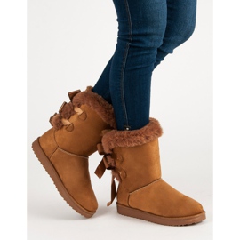 Mukluki înalt cu arcuri maro 2