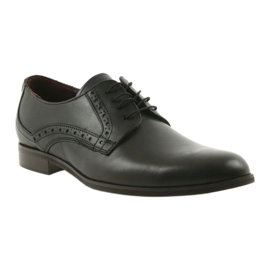 Tur Pantofi masculi din piele neagră negru 1