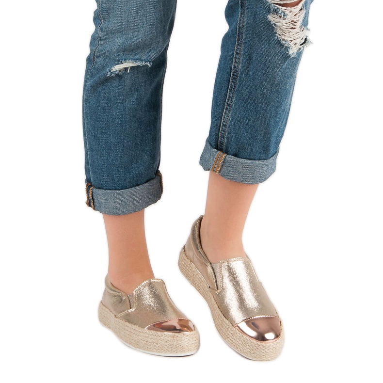 Adidași de modă aurii de aur 1