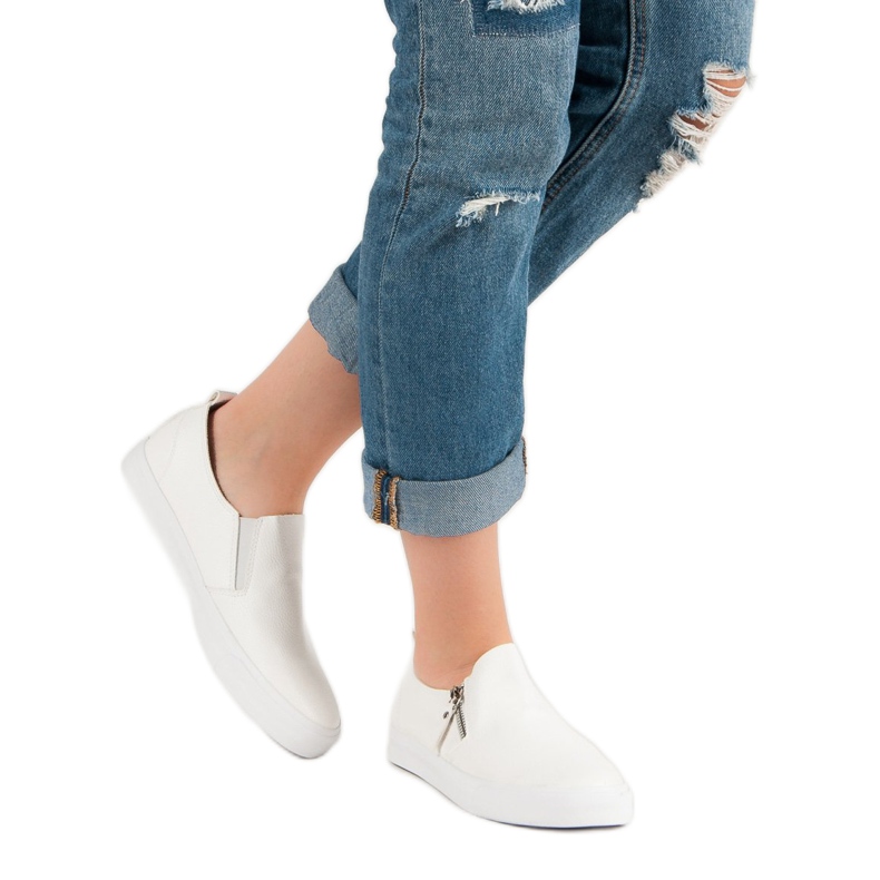 Adidași cu fermoar alb 1