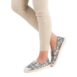 Small Swan Espadrile la modă gri 2