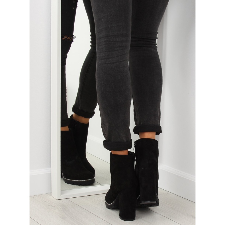 Cizme negre cu toc înalt 58-581 Negre negru 1 Cizme negre cu toc înalt 58-581 Negre negru 1