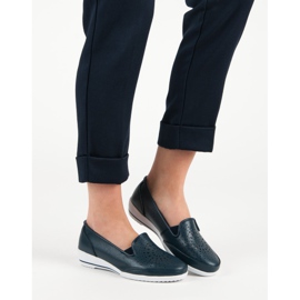 Încălțăminte ajurată din piele VINCEZA albastru 2