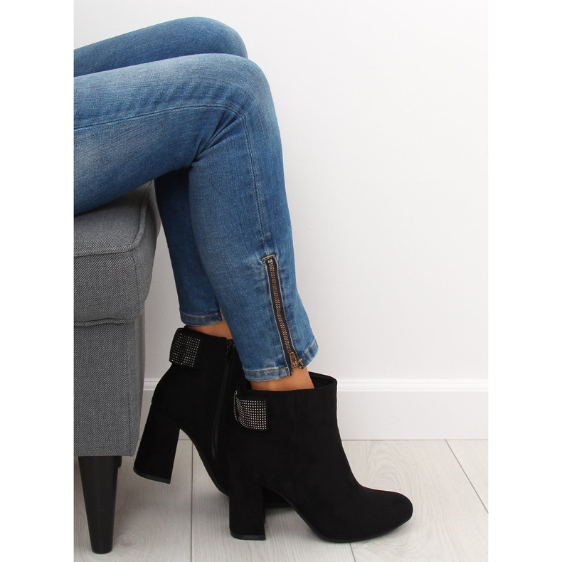 Cizme negre cu toc înalt Z199 Negru 2