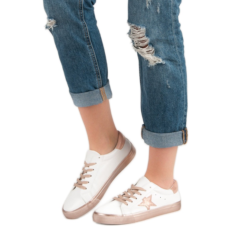 Adidași scăpați cu stil alb galben 1