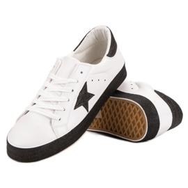 Adidași scăpați la modă alb negru 5