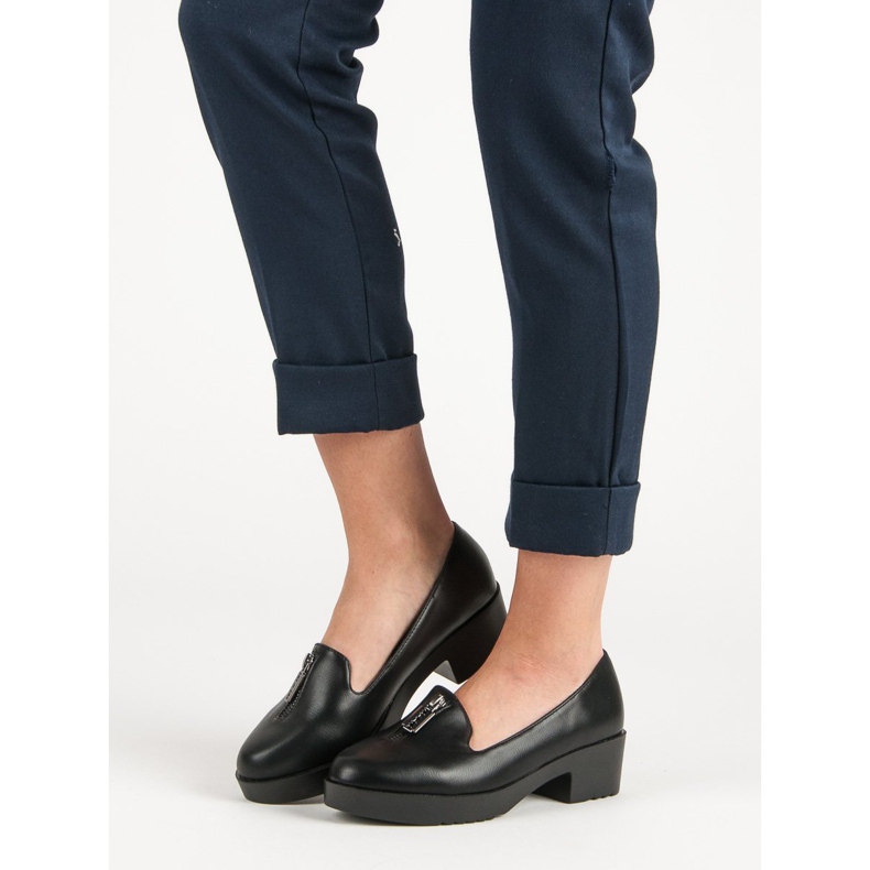 Comer Pantofi negri cu toc înalt negru 1