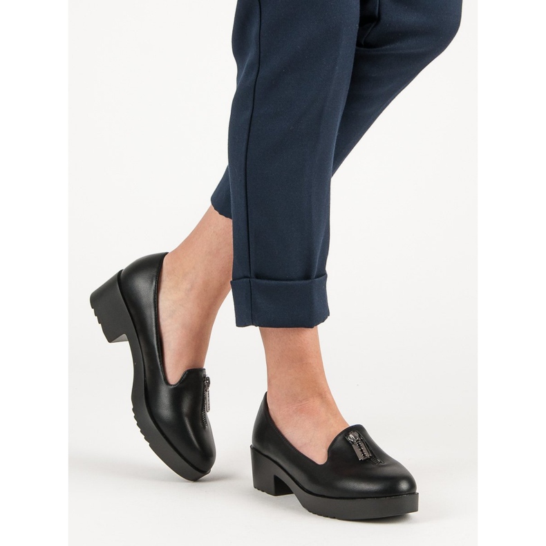 Comer Pantofi negri cu toc înalt negru 2