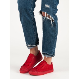 Sport Adidași roșii cu cristale roșu 1