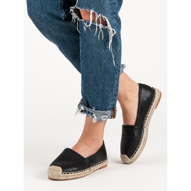 Small Swan Espadrile clasice negre negru 2