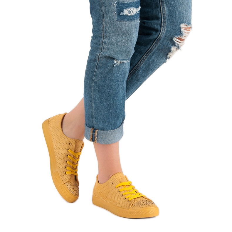 Sport Tenisi Galbeni Cu Cristale 2