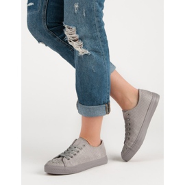 Sport Adidași gri cu cristale 2