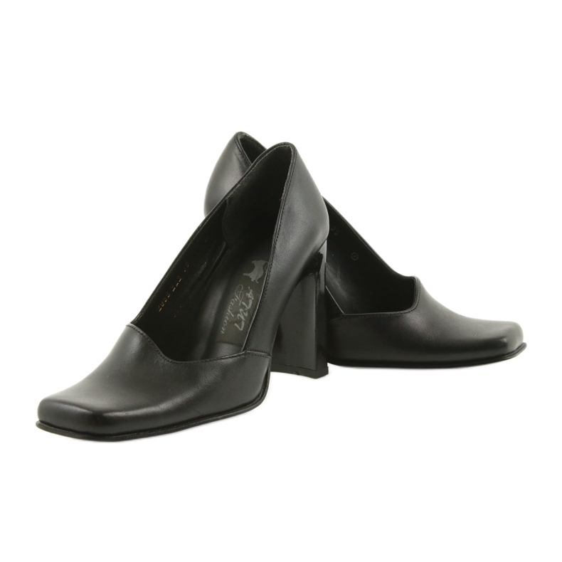 Pompe din piele Atut 988 negru 2