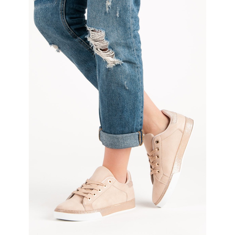 Anesia Paris Adidași praf cu sclipici roz 1