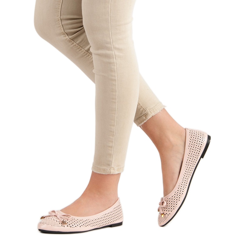 Balerine ajurate roz 2