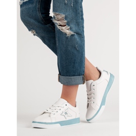 Pantofi sport pentru femei alb albastru 1