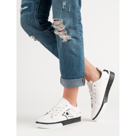 Pantofi sport pentru femei alb negru 2 Pantofi sport pentru femei alb negru 2