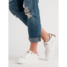 Încălțăminte sport scăzută alb galben 1