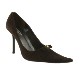 Pompe din piele maro 1