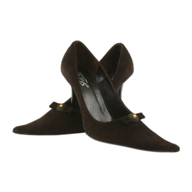 Pompe din piele maro 3