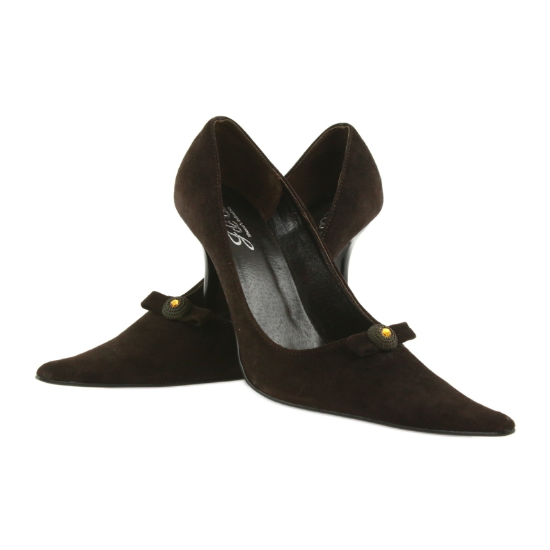 Pompe din piele maro 3