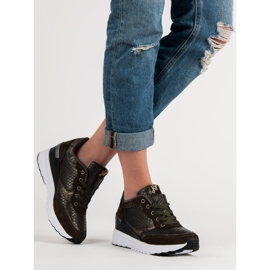 Kylie Pantofi la modă cu model verde 1