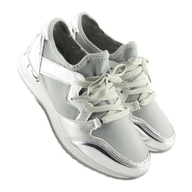 Pantofi sport argintii 6241 Argintii gri 2
