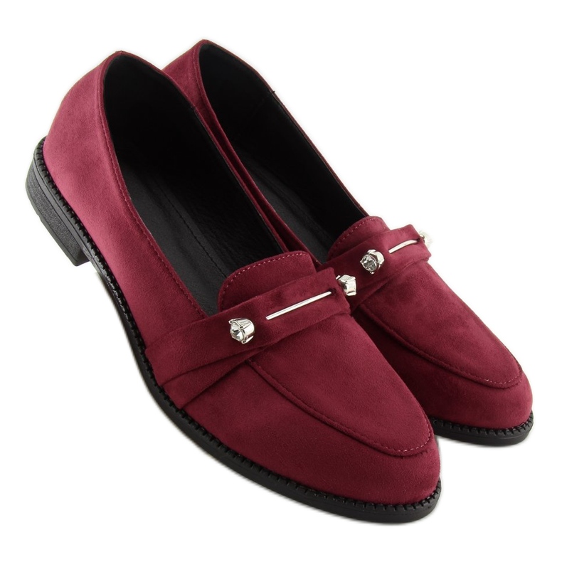 Mocasini dama bordeaux 3117 Roșu roşu 2