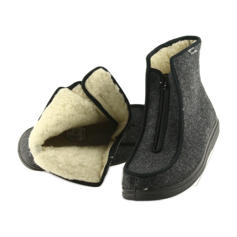 Încălțăminte pentru bărbați Befado papuci calzi 996M004 gri 5