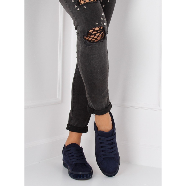 Adidași cu pietre BS098 Albastru albastru marin 2