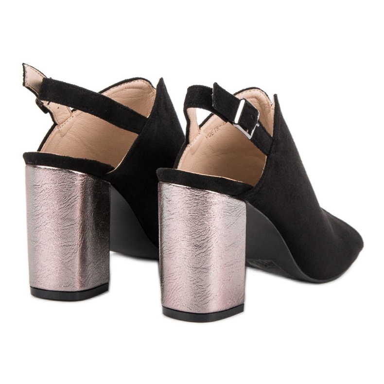 Sandale construite pe un bar VINCEZA negru 1