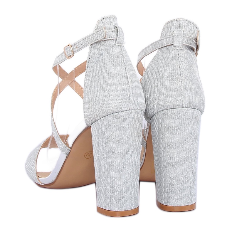 Sandale argintii pe stâlpul NC791 Argintiu gri 1