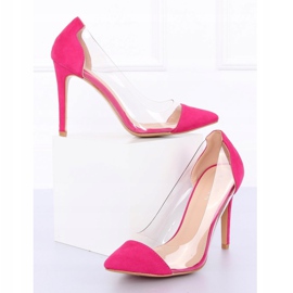 Tocuri transparente fucsia 9003-56 Fushia roz 1