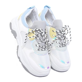 Pantofi sport albi și albaștri B0-63 ALB / ALBASTRU 1