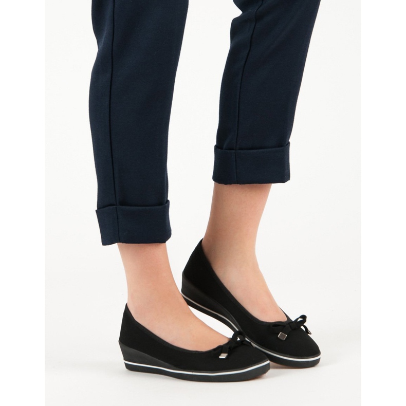 Wedge Ballerina negru 1