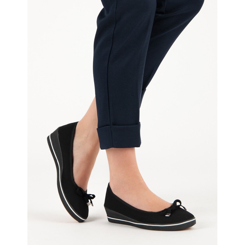 Wedge Ballerina negru 2