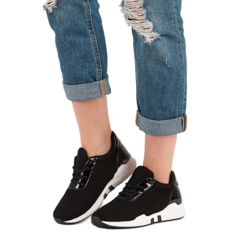 Pantofi sport la modă negru 1 Pantofi sport la modă negru 1