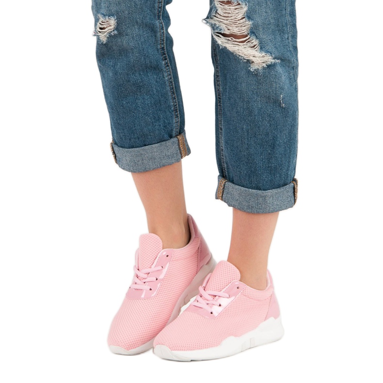 Pantofi sport la modă roz 1