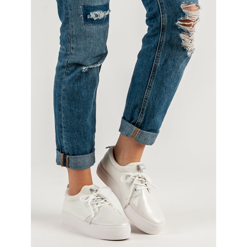 Adidași adezivi alb 1