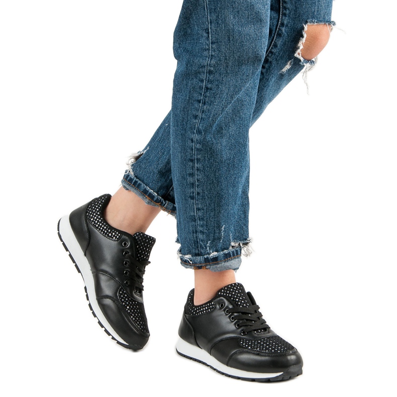 Încălțăminte sport cu plasă negru 1