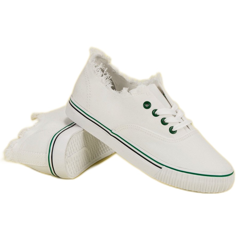 Adidași din material textil alb 1