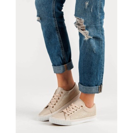 Adidași scăzuți cu plasă maro 2