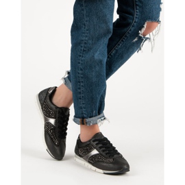 Kylie Pantofi sport cu cristale negru 1