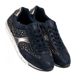 Kylie Pantofi sport cu cristale albastru 2 Kylie Pantofi sport cu cristale albastru 2